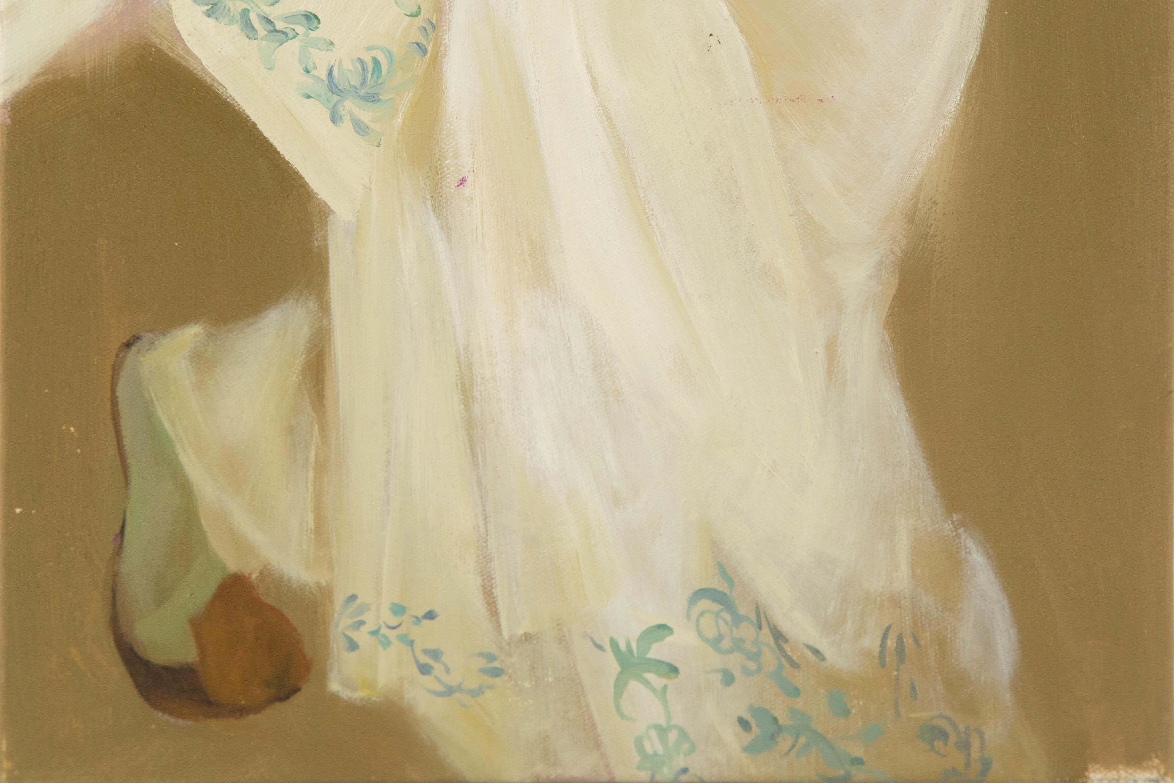 Dongxing Huang Porträt Original Öl auf Leinwand 