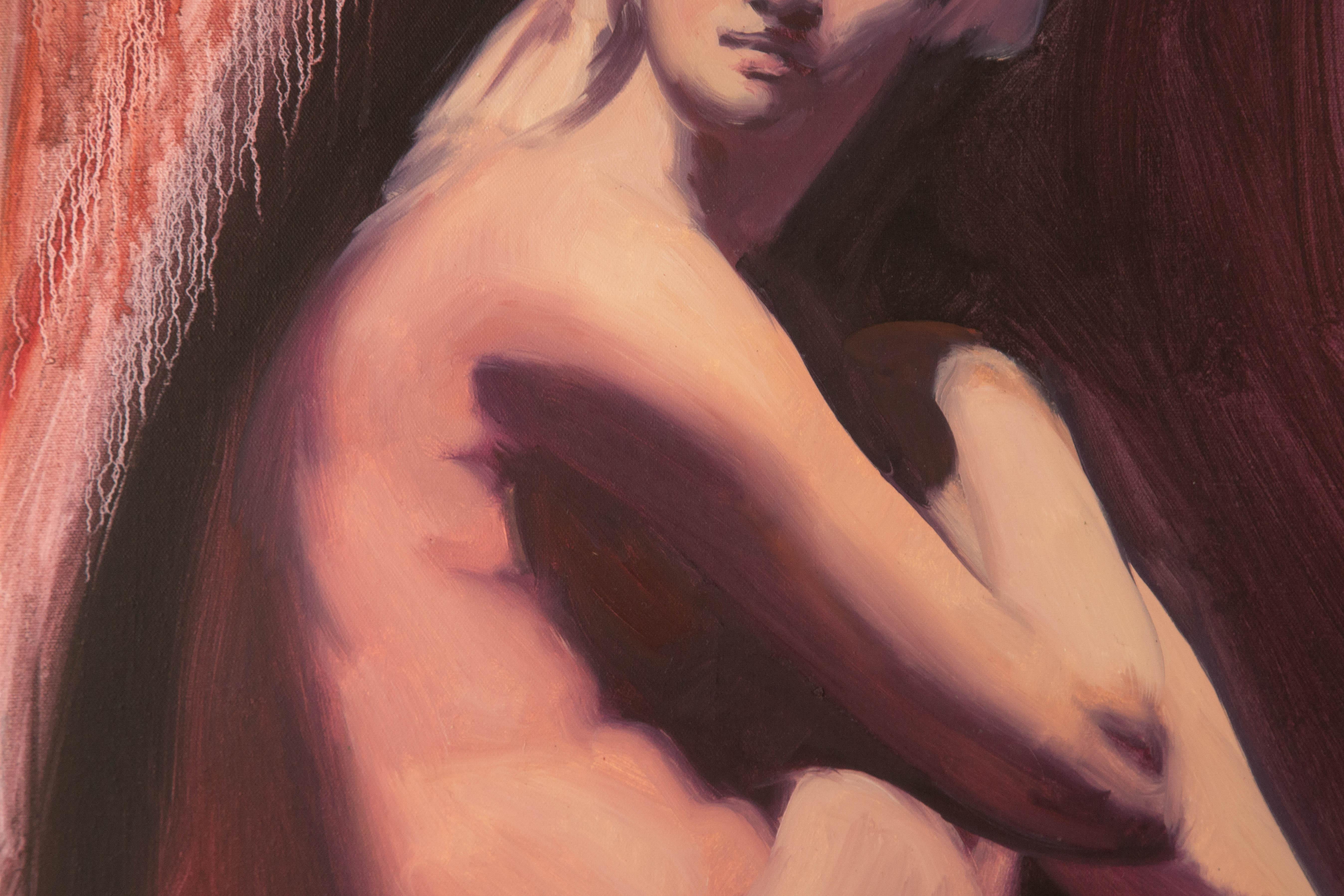 Dongxing Huang Portrait Original Oil On Canvas 