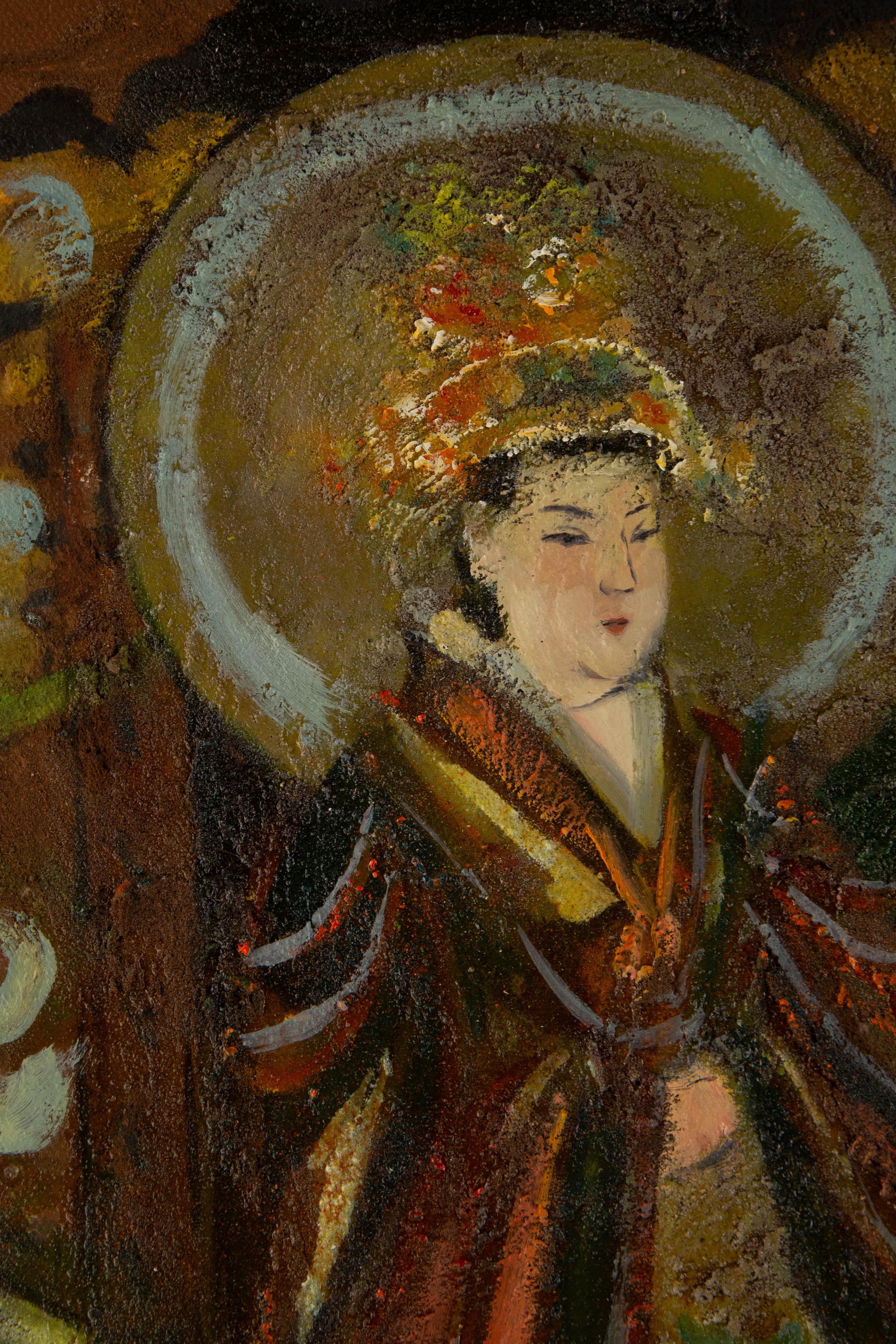 Dongxing Huang, portrait original, peinture à l'huile « Masural » en vente 1