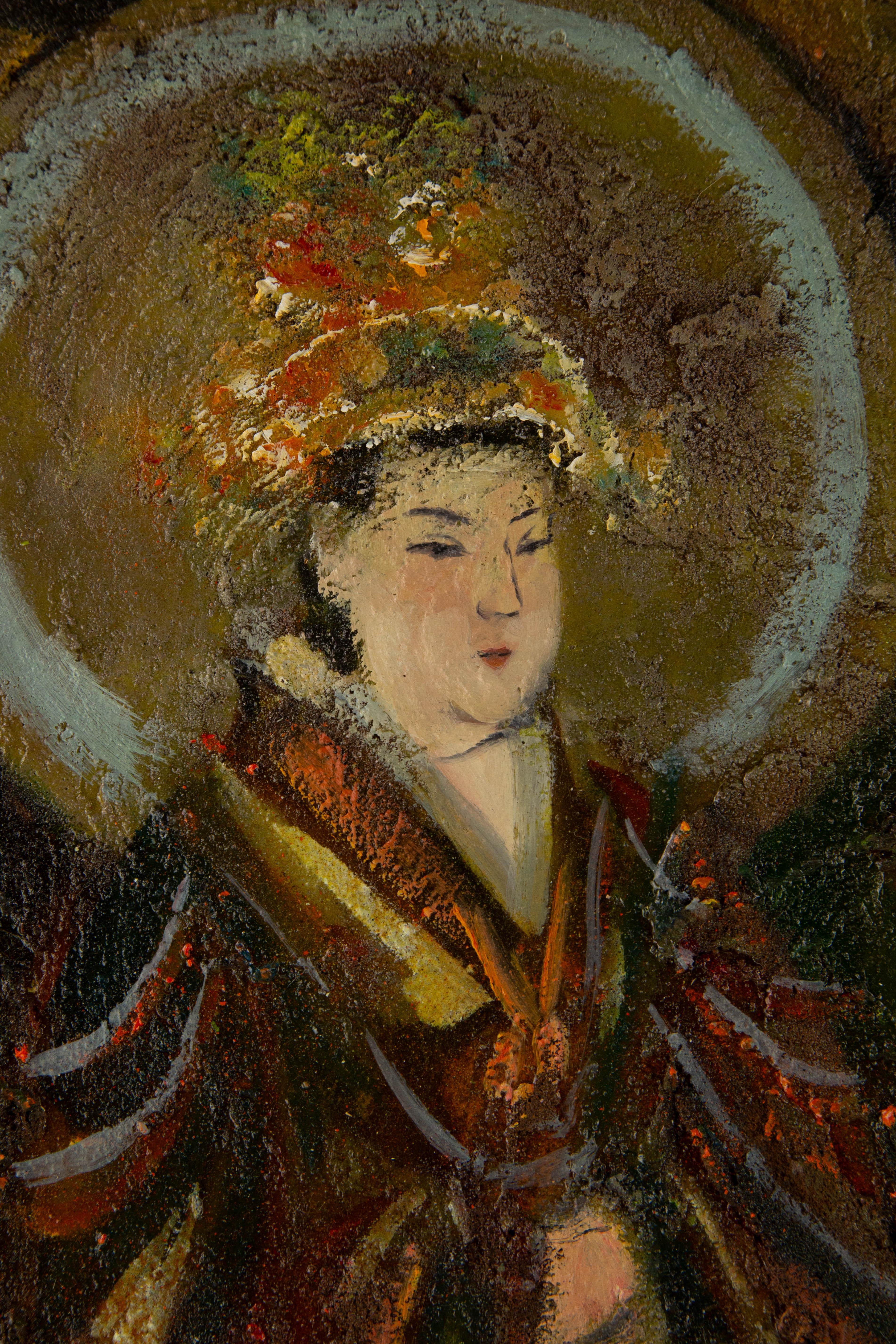 Dongxing Huang, portrait original, peinture à l'huile « Masural » en vente 5