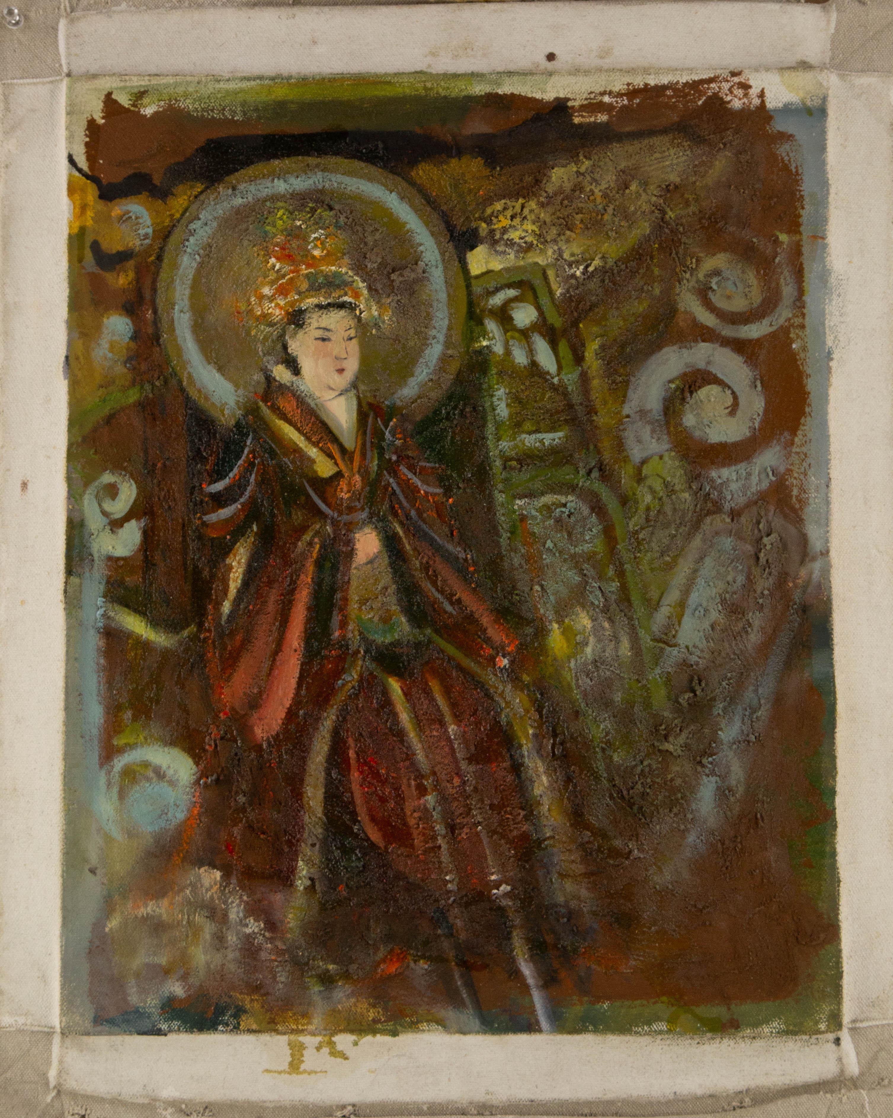 Dongxing Huang, portrait original, peinture à l'huile « Masural » en vente 7