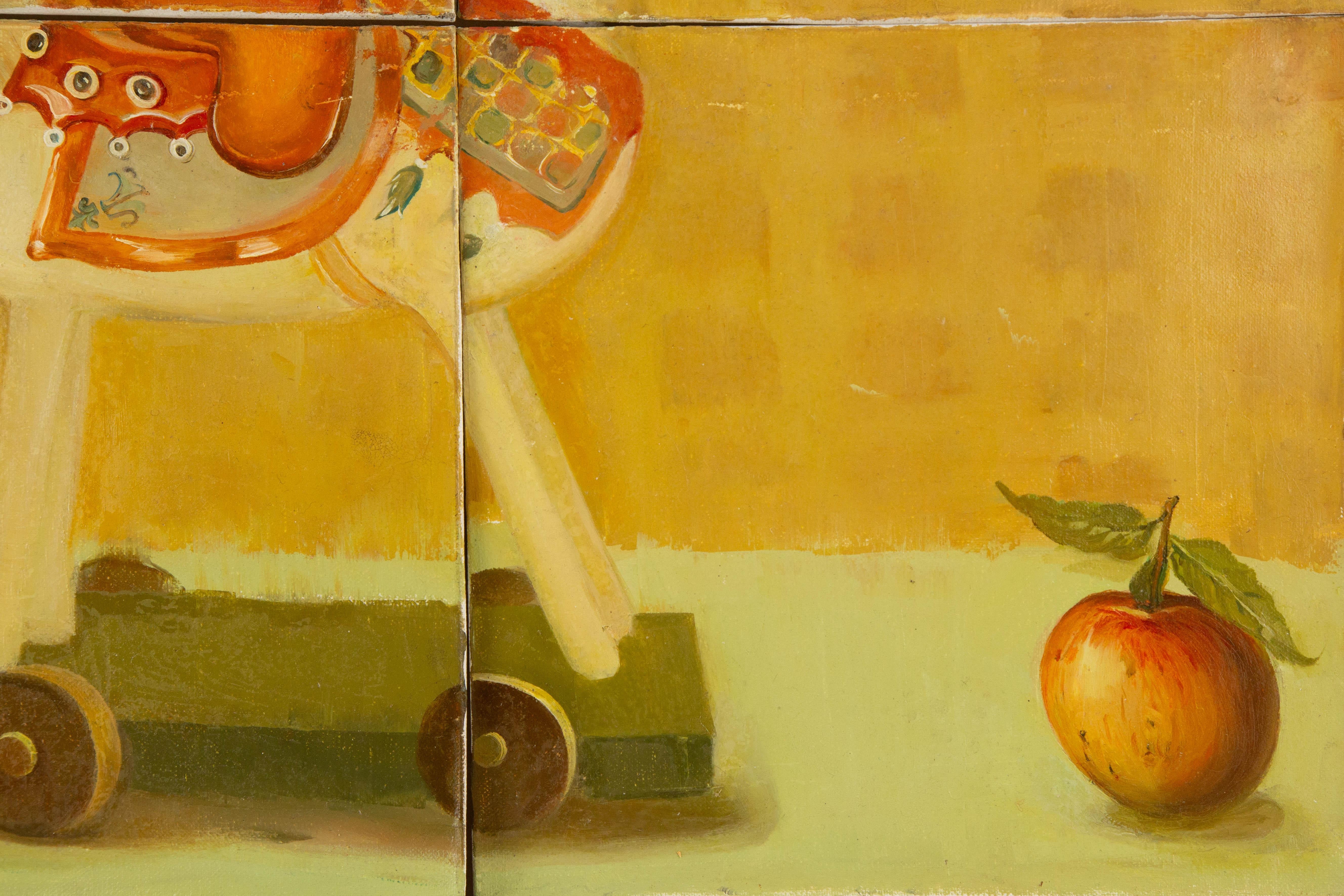 Dongxing Huang Still Life Original 4-Panel Oil On Canvas 