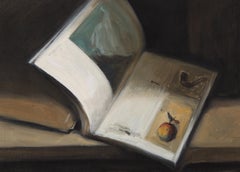 Dongxing Huang Bodegón Original Óleo Sobre Lienzo "Páginas Abiertas"