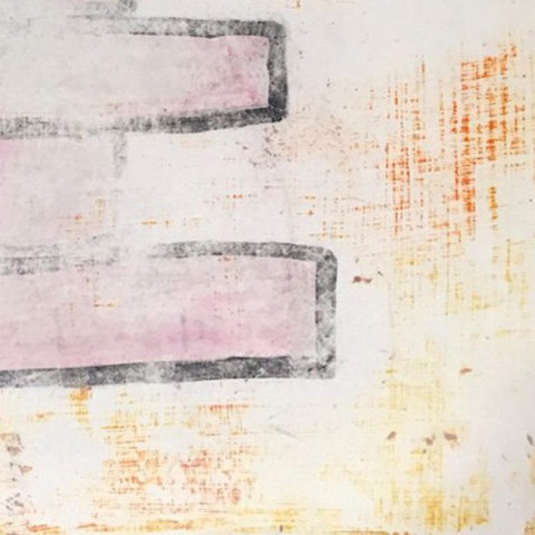Pink Stacks - Abstract Mixed Media Art by Donise English