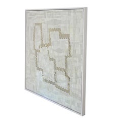 Dorothy (Abstract Geometric Painting with Neutral Beige & Light Green Palette)