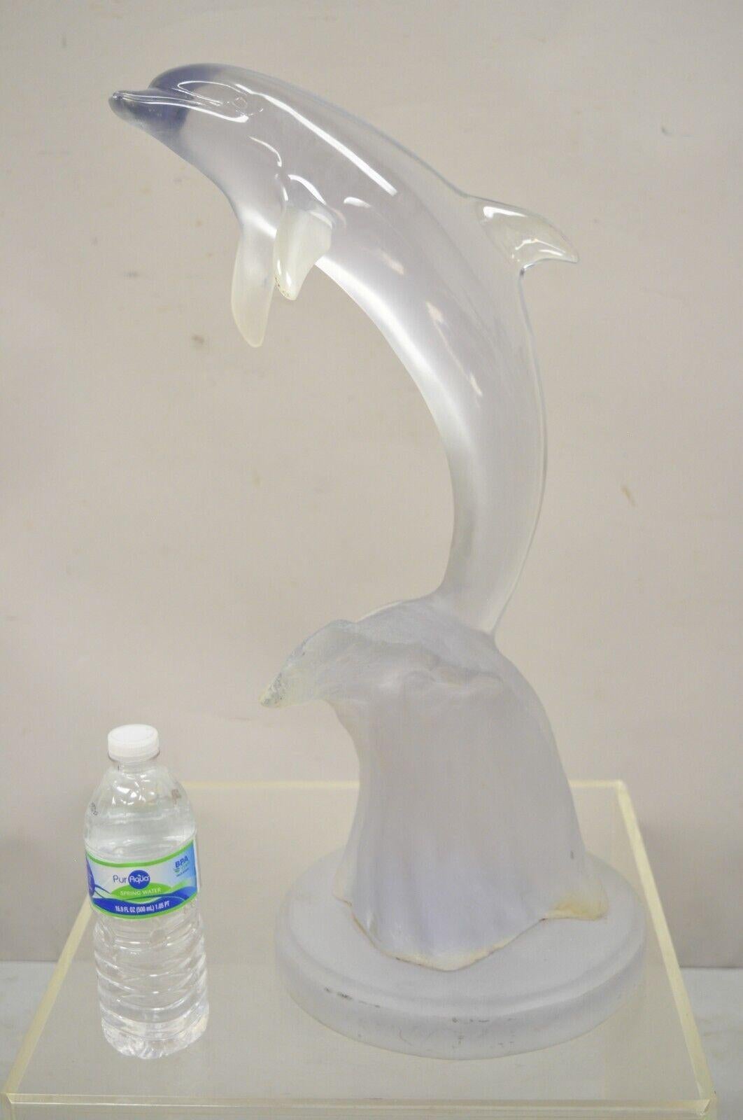 Donjo Acrylic Lucite Dolphin Statue Sculpture 394/750 Modern Figure For Sale 5