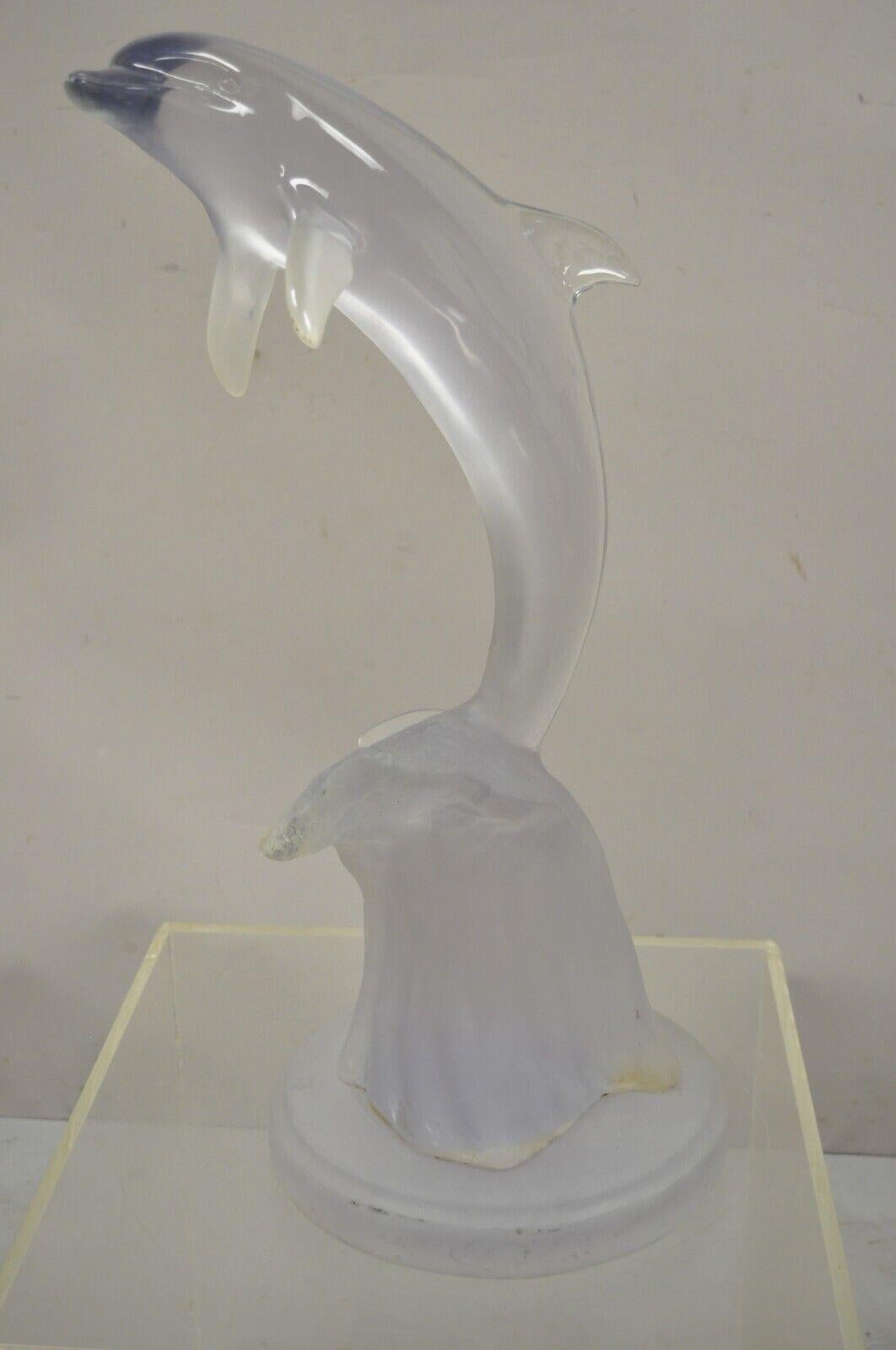 Donjo Acrylic Lucite Dolphin Statue Sculpture 394/750 Modern Figure For Sale 6
