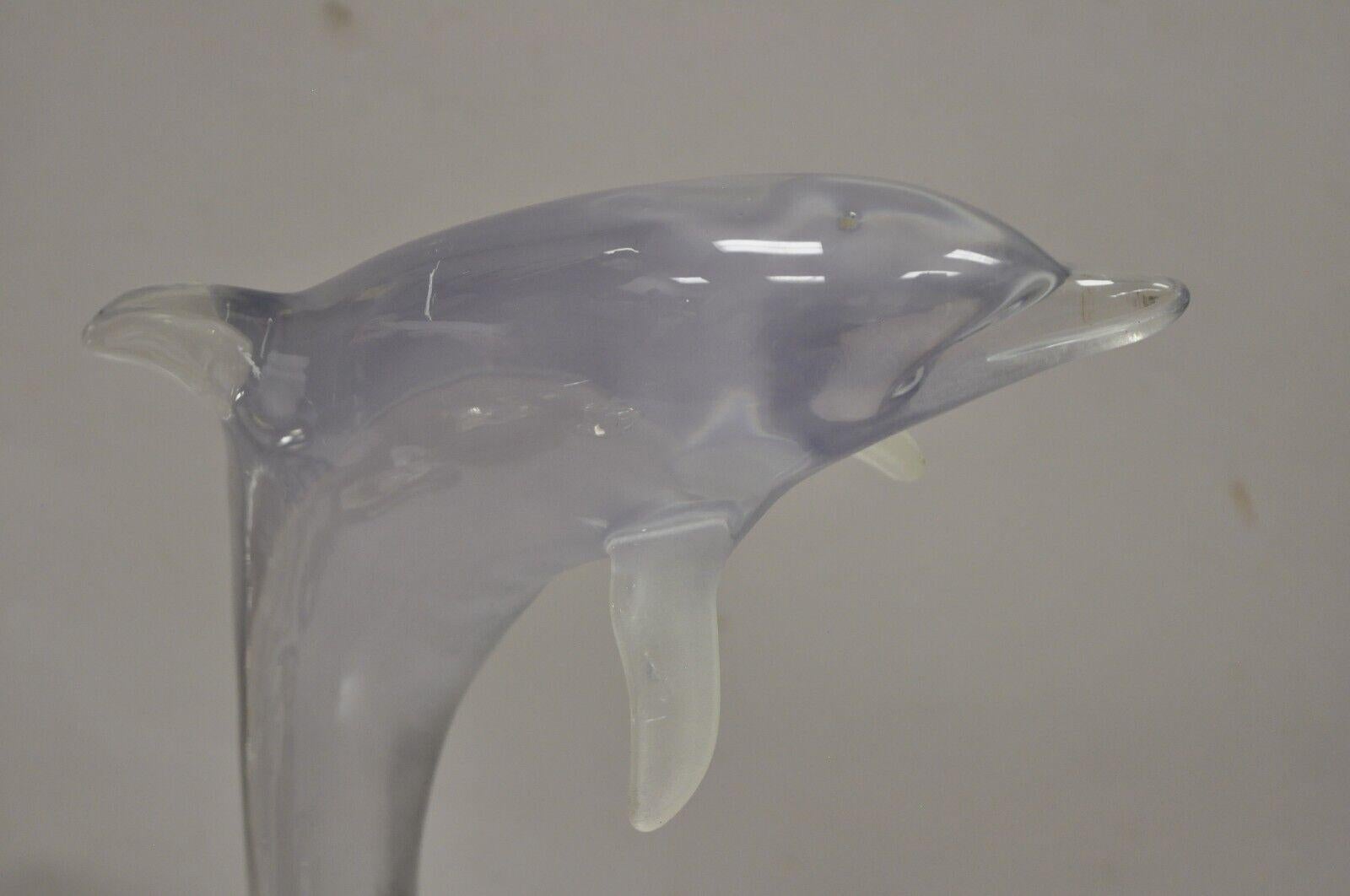 20th Century Donjo Acrylic Lucite Dolphin Statue Sculpture 394/750 Modern Figure For Sale