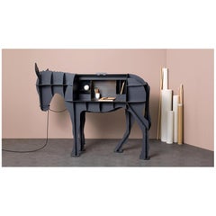 Donkey, Black Writing Desk with Leds, Made in France