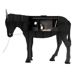 Donkey, Black Writing Desk with Leds, Made in France