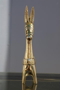 Donkey Sculpture in Solid Gold Brass Mid-Century Italian Design, 1950s