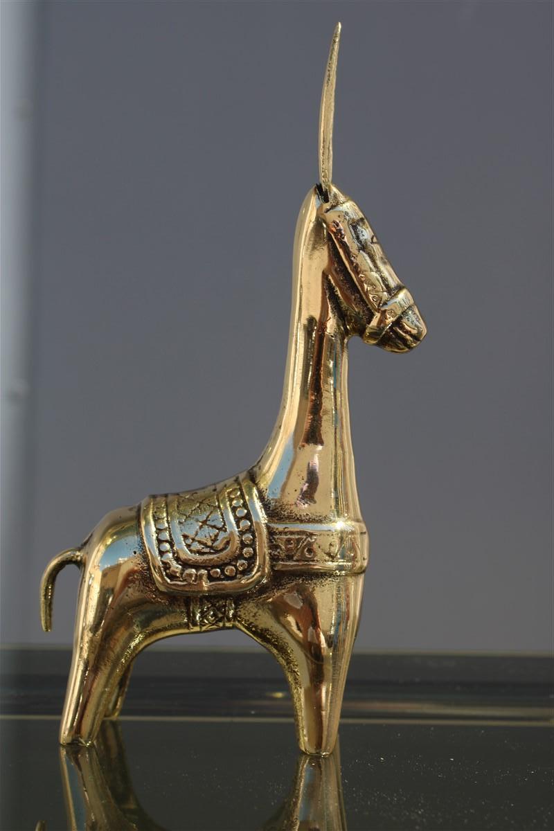 Mid-Century Modern Sculpture de âne en laiton doré massif au design italien du milieu du siècle dernier, années 1950 en vente