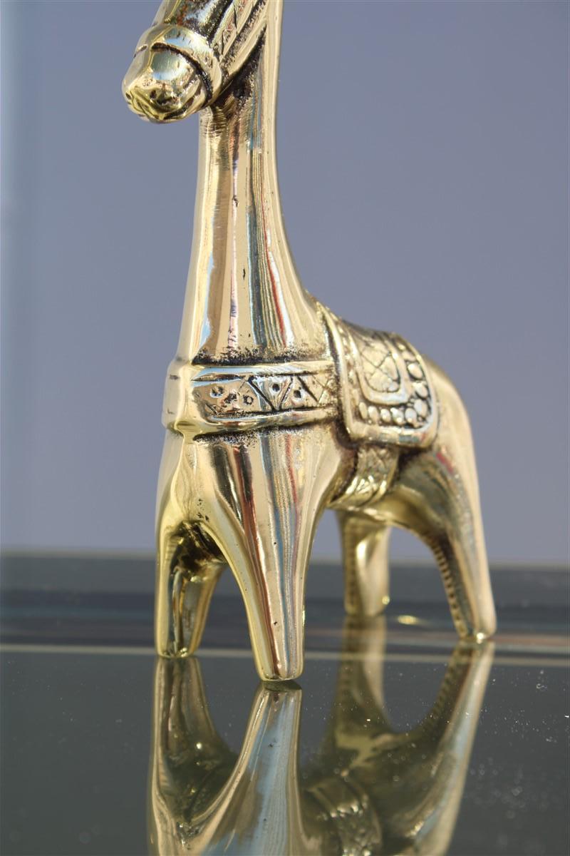 Donkey Sculpture in Solid Gold Brass Mid-Century Italian Design, 1950s For Sale 1