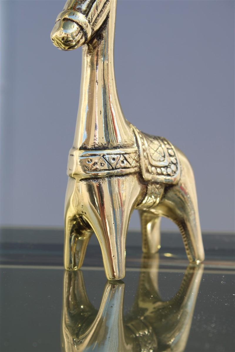 Mid-20th Century Donkey Sculpture in Solid Gold Brass Mid-Century Italian Design, 1950s For Sale