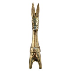 Scultura di asino in ottone massiccio Design italiano di metà secolo, anni '50