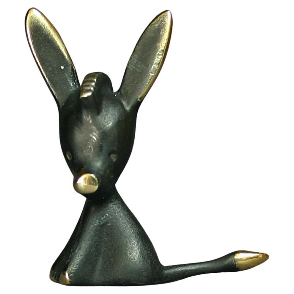 DONKEY Walter Bosse figurines brass patinated new Vienna Austria For Sale