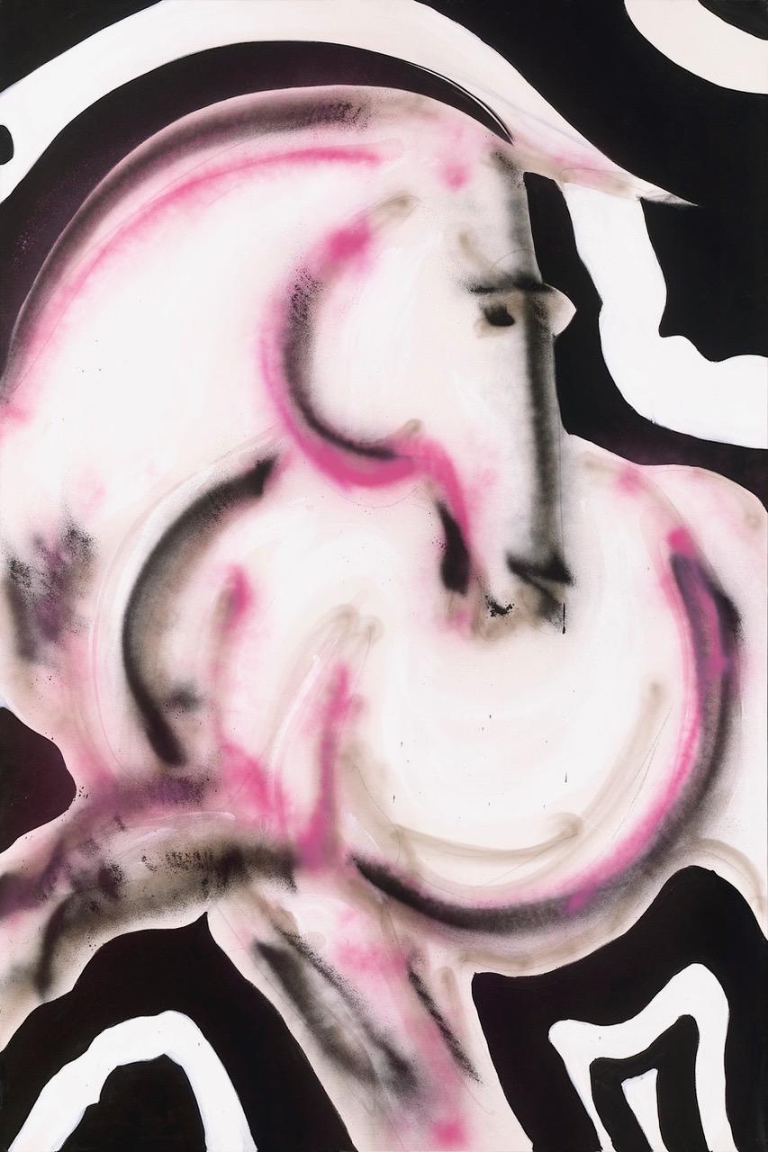 GIOSTRA IN ROSA - Painting Concettualismo di Donna Bernstein