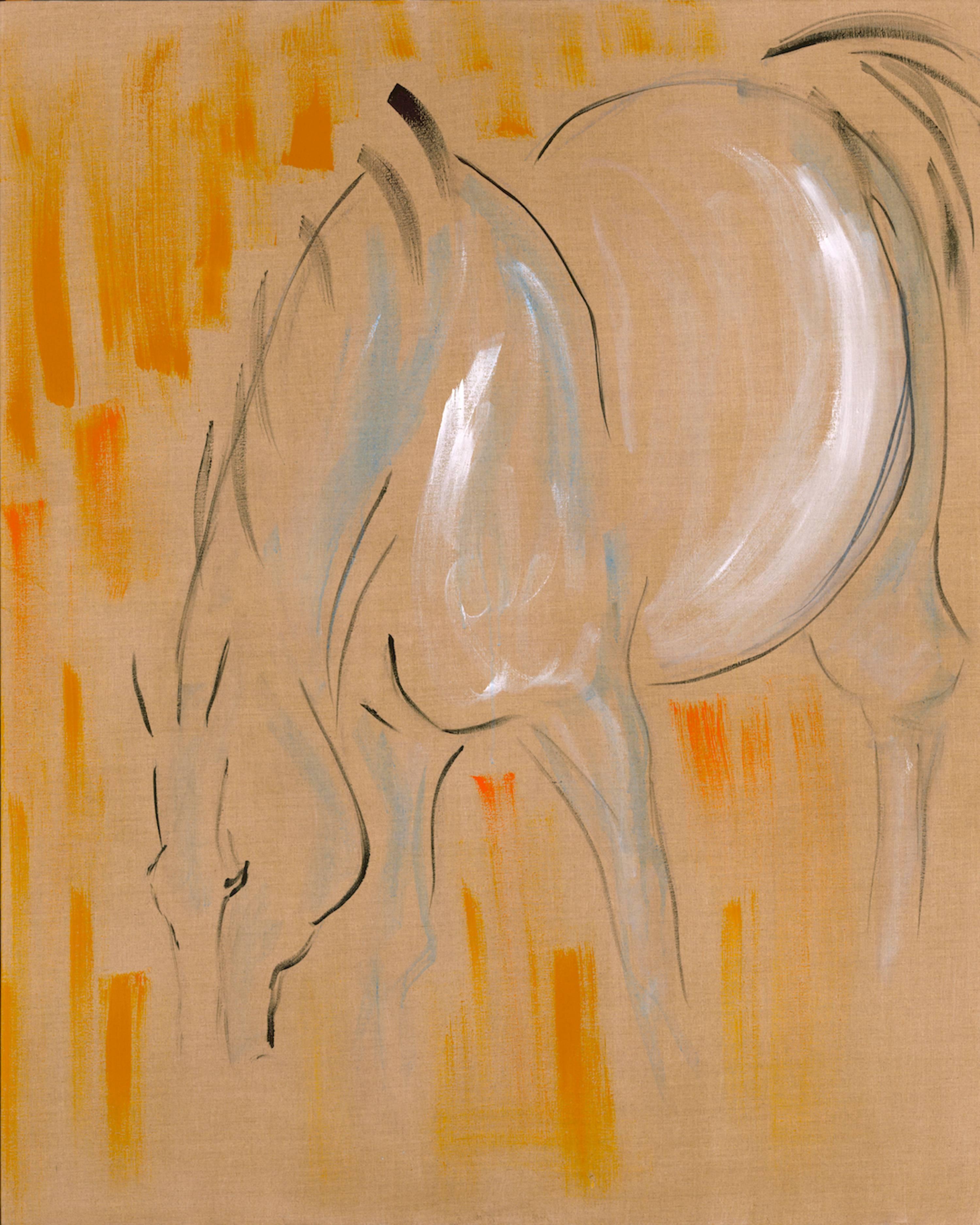 Donna Bernstein Figurative Painting - Field Horse I, Grazing