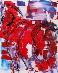 The Patriot Horse Artwork, Painting, Acrylic on Canvas