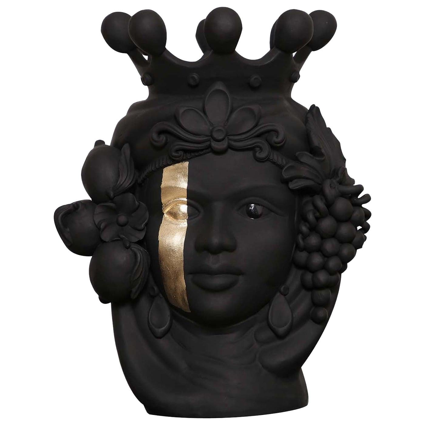 Donna Carmela Black Vase For Sale