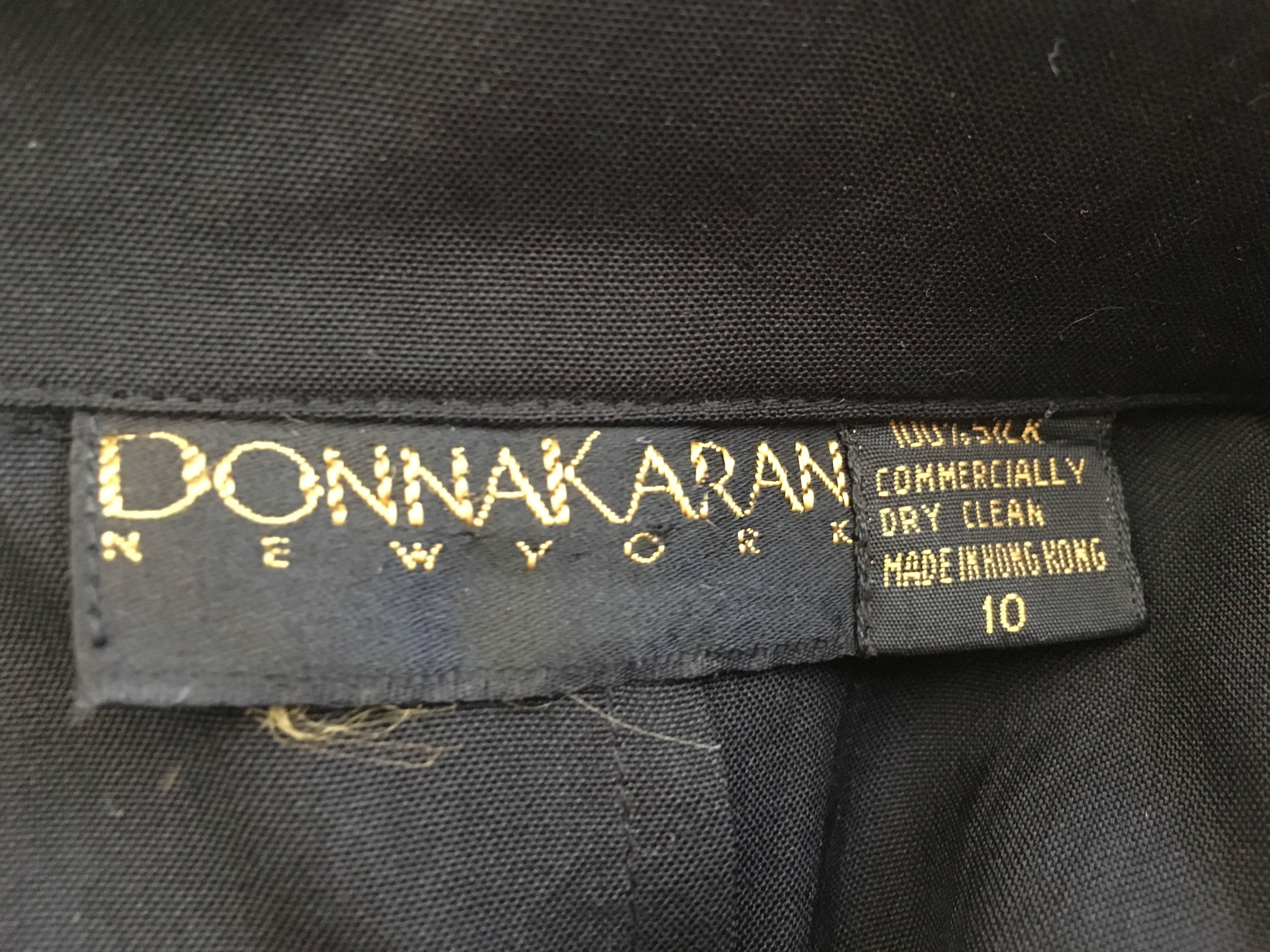 Donna Karan 1980s Black Silk Wrap Dress Size 8. For Sale 4