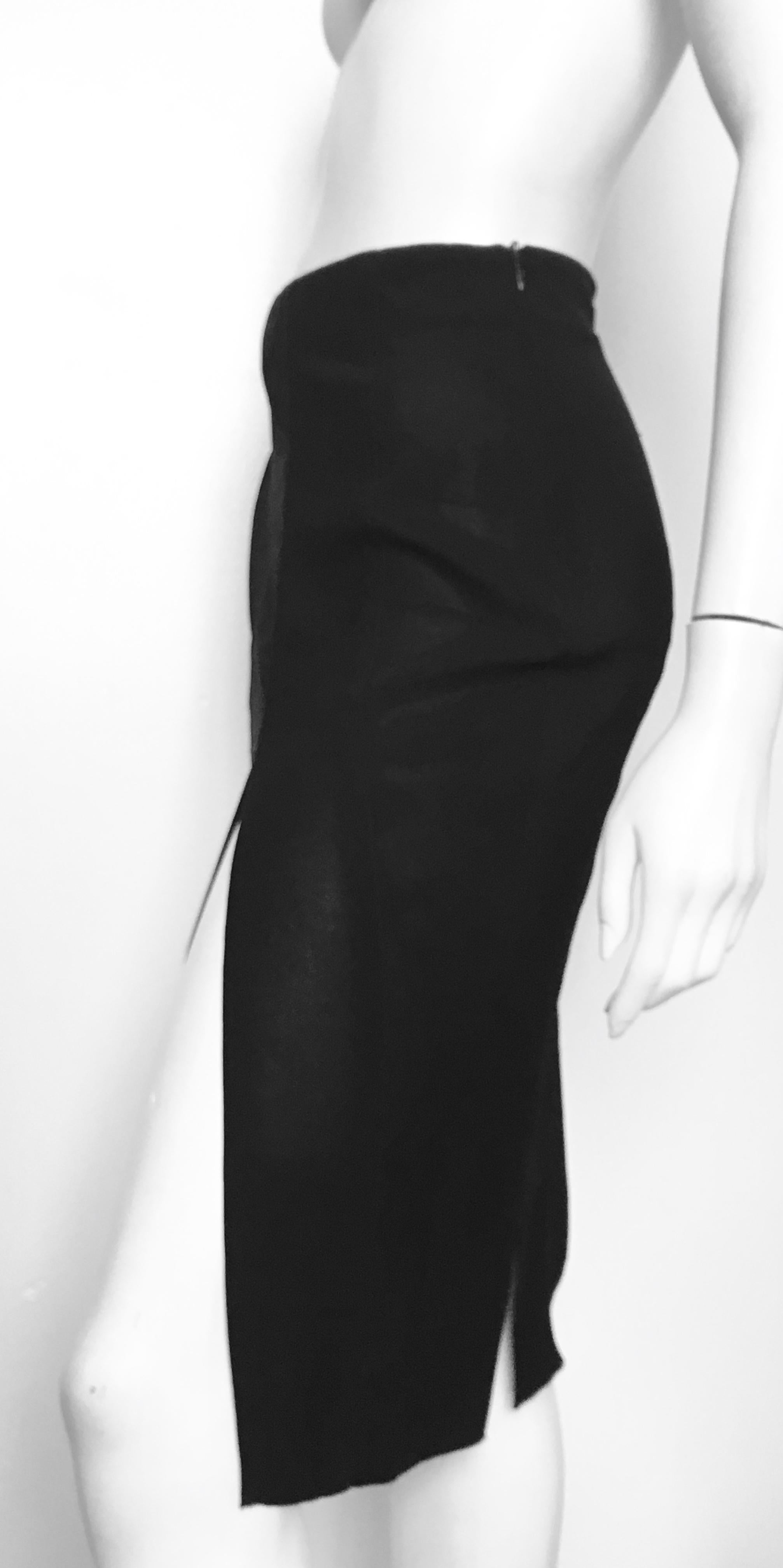Donna Karan 1990s Black Sheer Skirt Size 8, made in Italy. For Sale 6