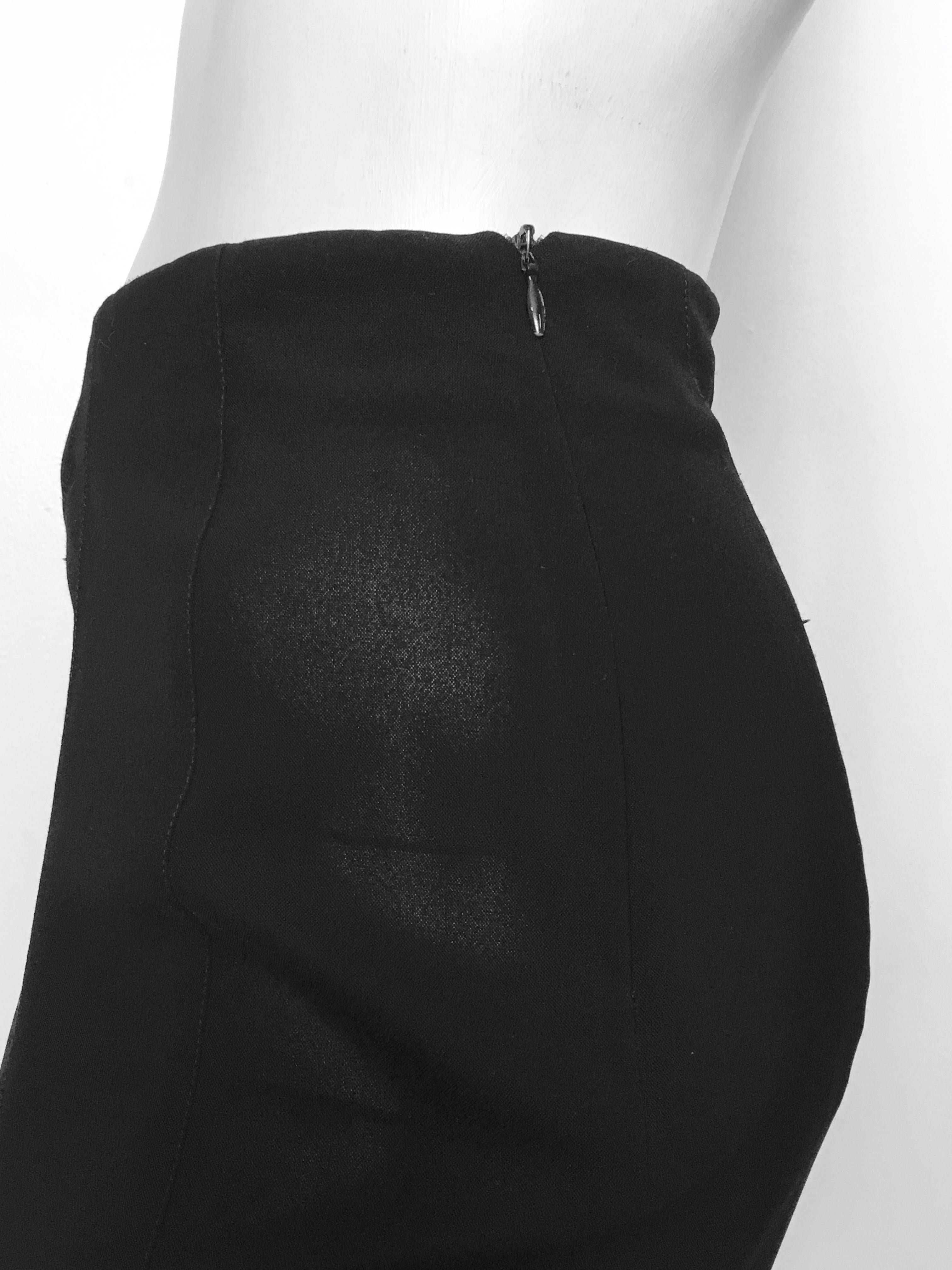 Donna Karan 1990s Black Sheer Skirt Size 8, made in Italy. For Sale 7