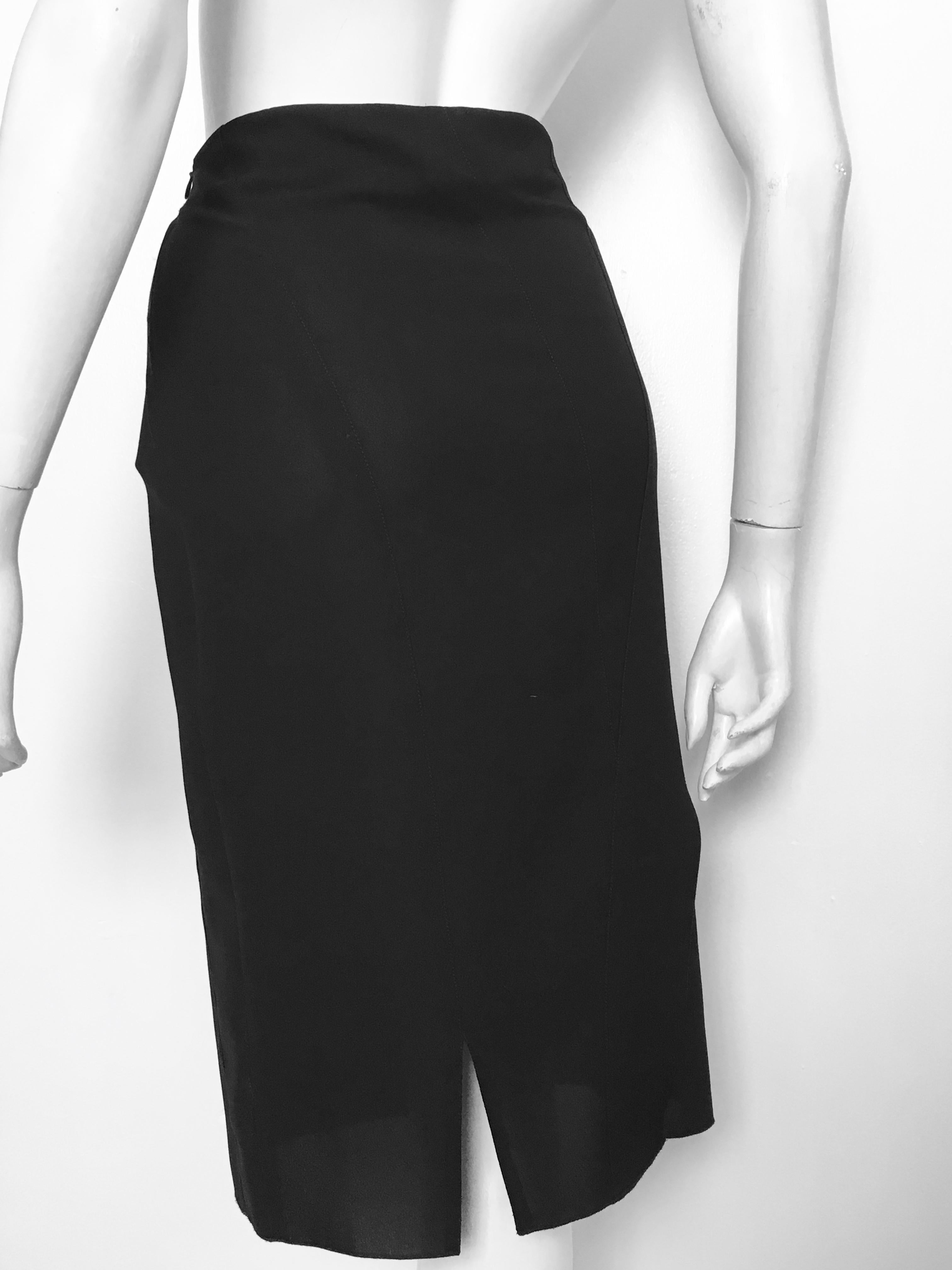 Donna Karan 1990s Black Sheer Skirt Size 8, made in Italy. For Sale 10