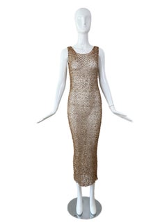 DONNA KARAN 1997 Laufsteg Vintage Rockkleid aus durchsichtigem Netz