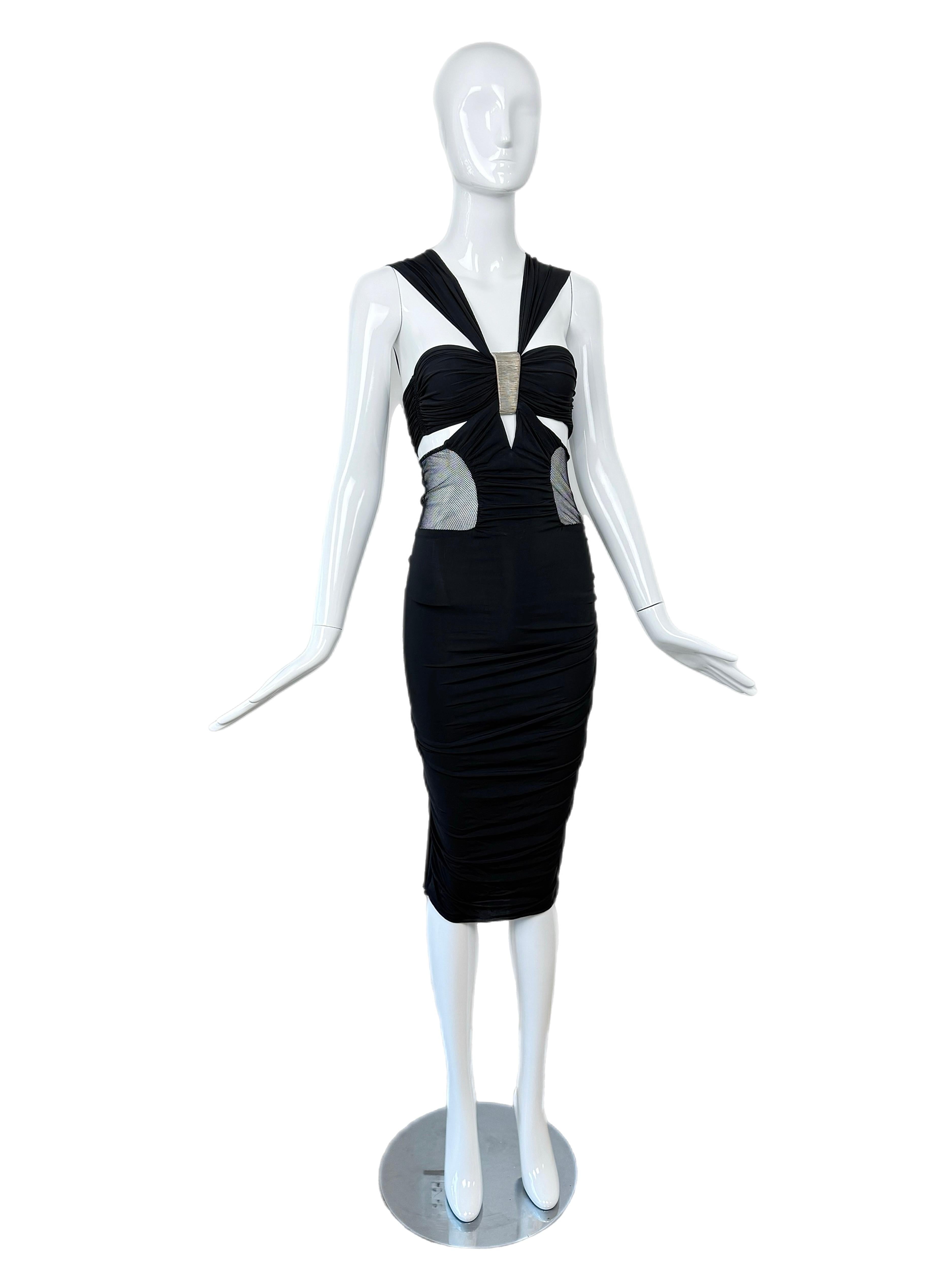 Donna Karan
Vintage
SS05
Style du défilé
Noir de jais
Matériel argenté
Découpes
Drapé super cool
Extrêmement sexy et flatteur
Taille petite
NWT's, Pristine
Mesures en pouces, à plat : longueur 41, de la fosse à la fosse 13, plus petite taille