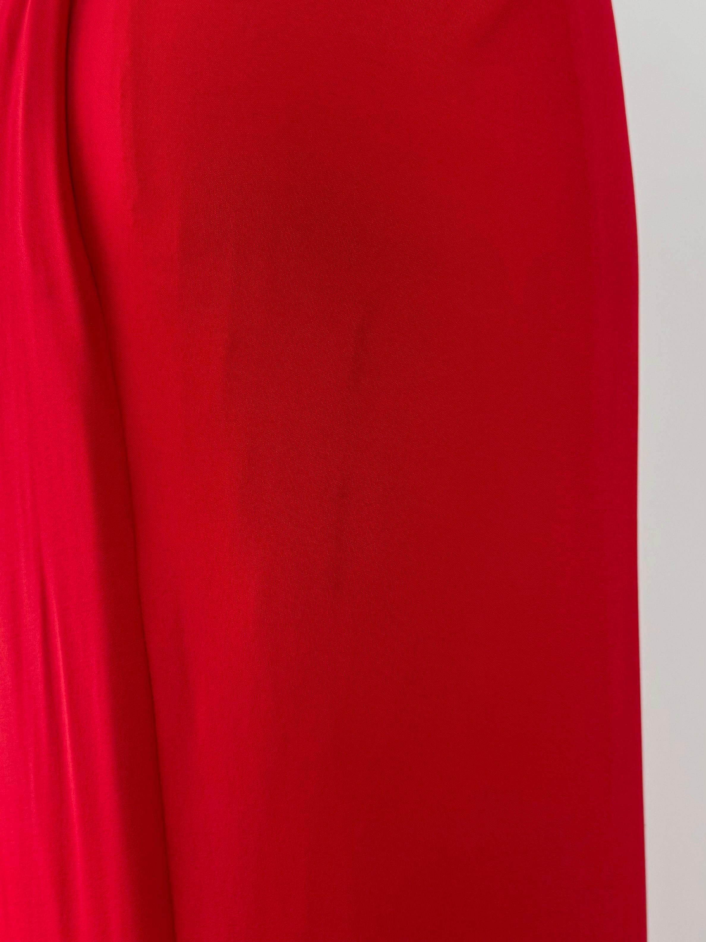 DONNA KARAN 2012 Vintage Tomatenrot Abendkleid Maxikleid Cut-Out Open Back im Angebot 7