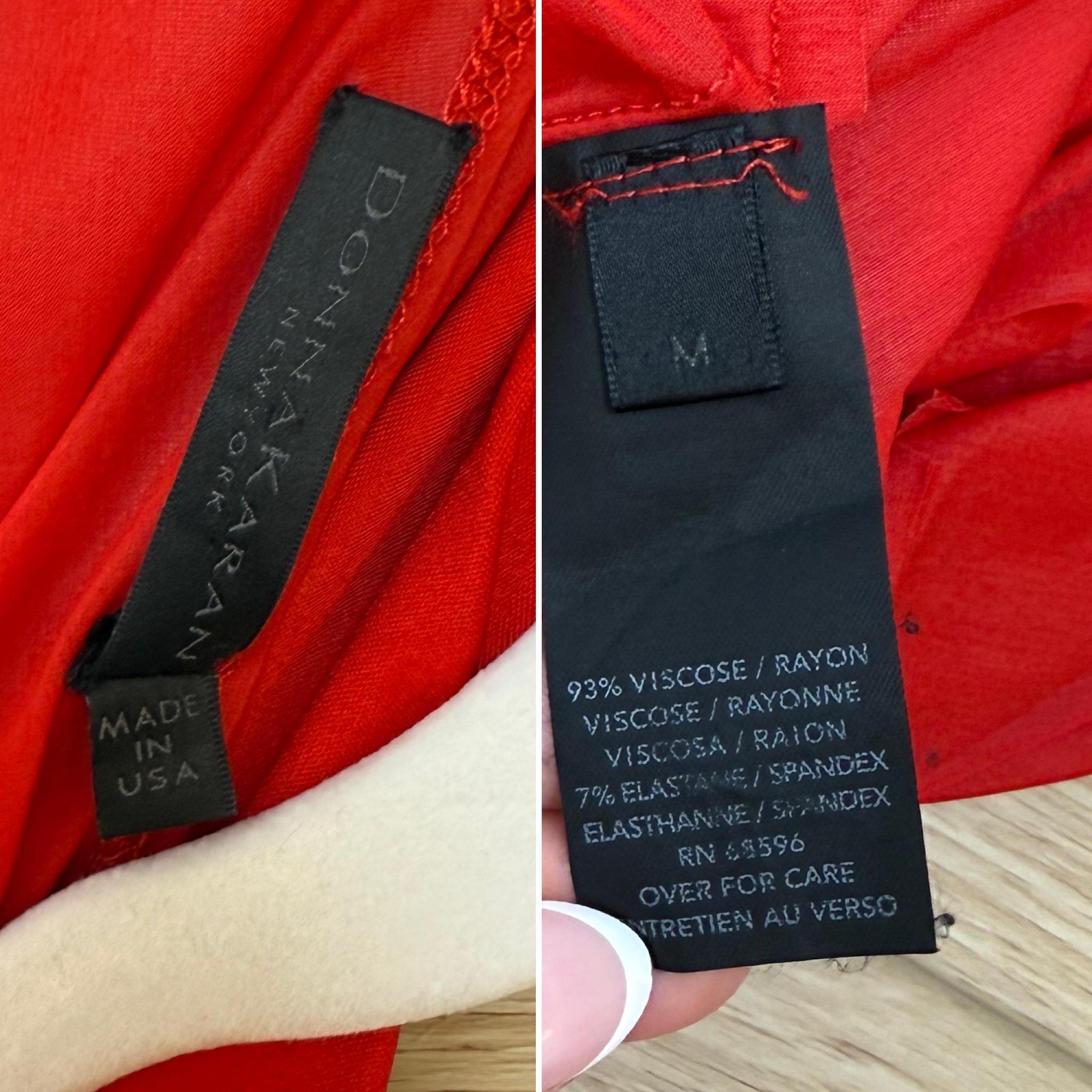 DONNA KARAN 2012 Vintage Tomatenrot Abendkleid Maxikleid Cut-Out Open Back im Angebot 9