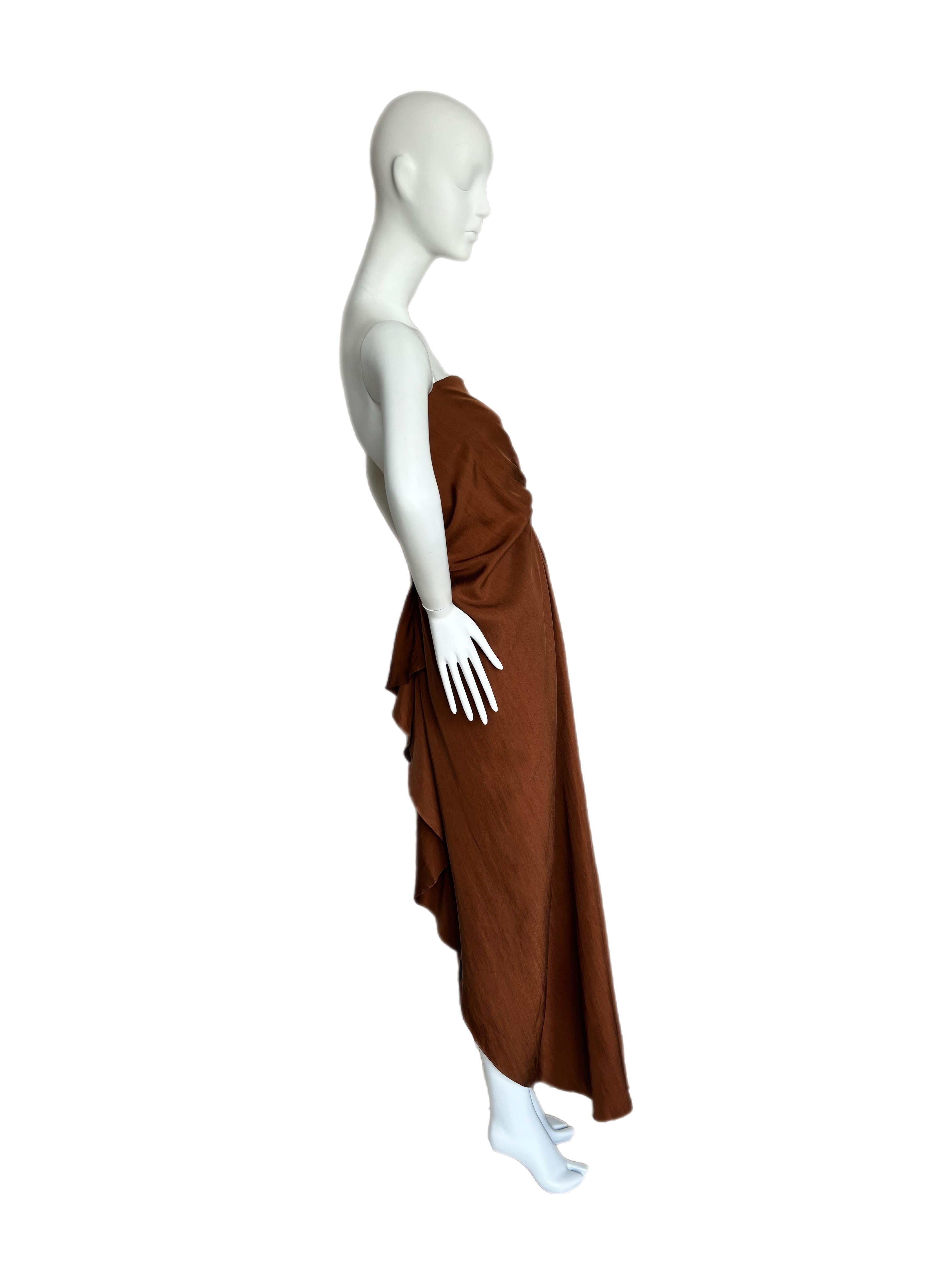 Women's DONNA KARAN 80/90's Vintage Silk Evening Gown Maxi Dress For Sale