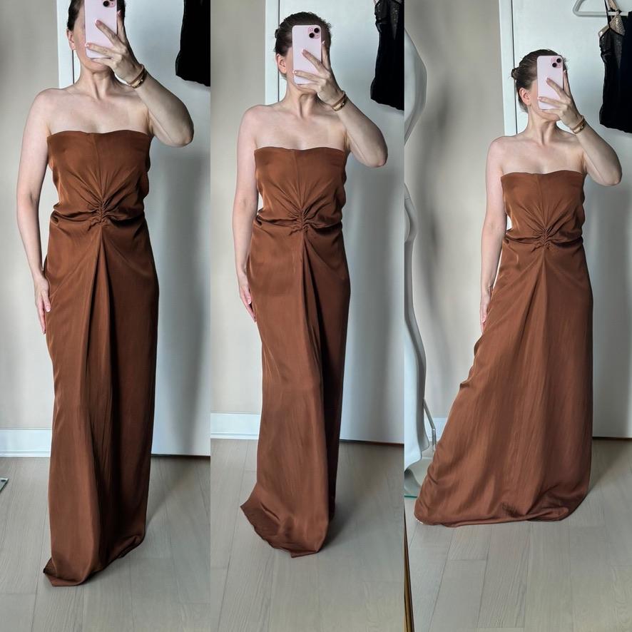 DONNA KARAN 80/90's Vintage Silk Evening Gown Maxi Dress For Sale 1
