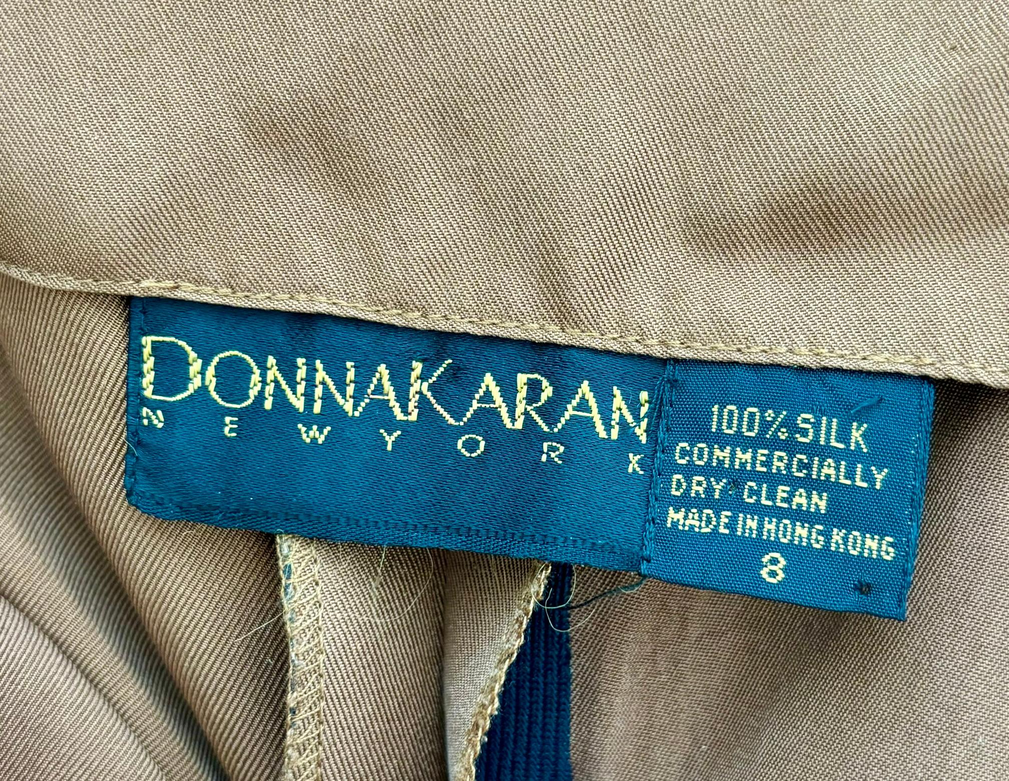 DONNA KARAN 80/90's Vintage Silk Evening Gown Maxi Dress For Sale 2