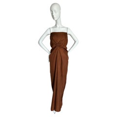 DONNA KARAN Robe longue de soirée en soie vintage des années 80/90
