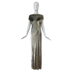DONNA KARAN 90's Vintage Crushed Velvet Gown Maxi Dress