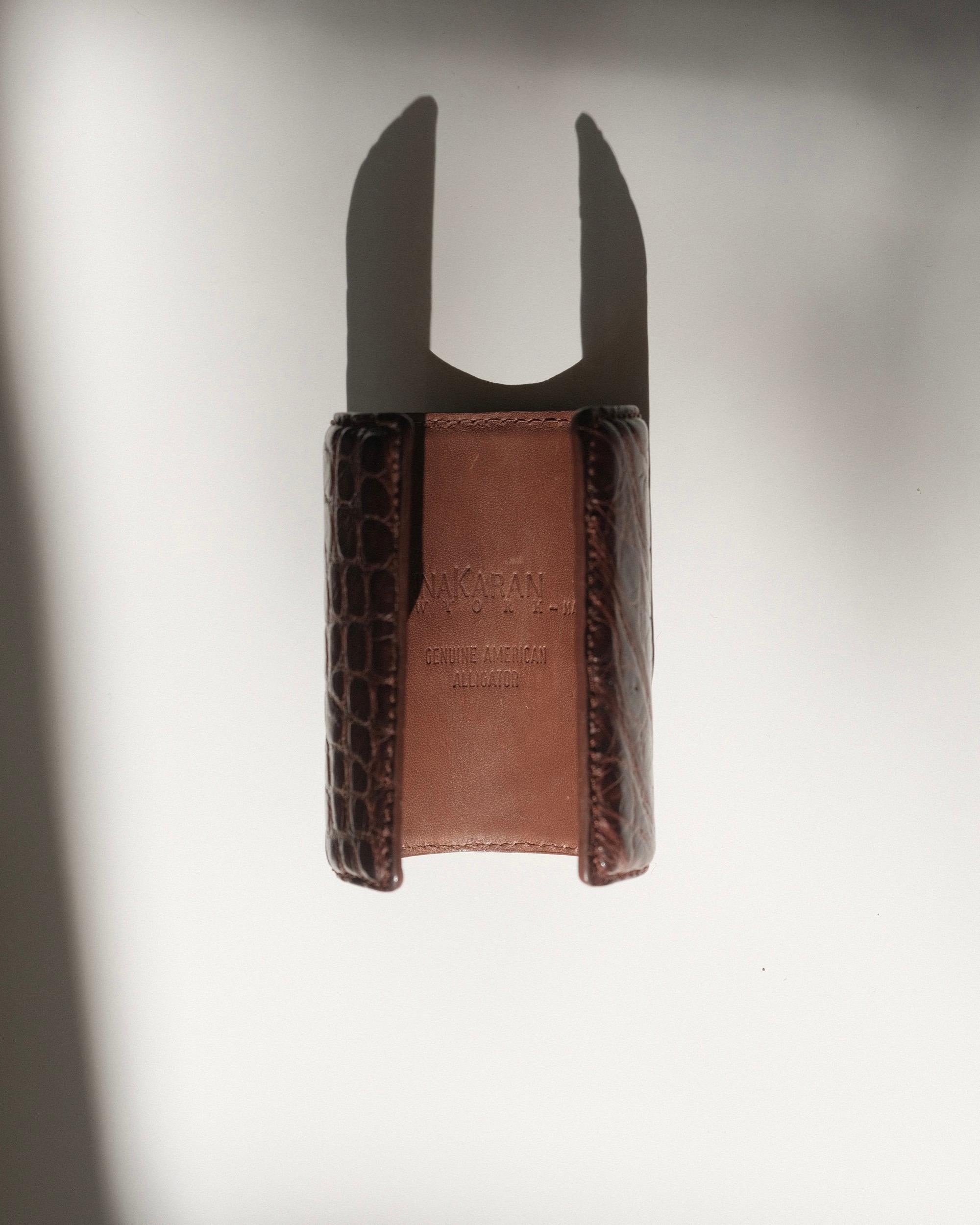 Donna Karan Alligator Cuff Bracelet 1990's For Sale 3