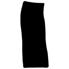 Donna Karan Black Cashmere Long Honeycomb-stitch Maxi Skirt sz Medium NWT