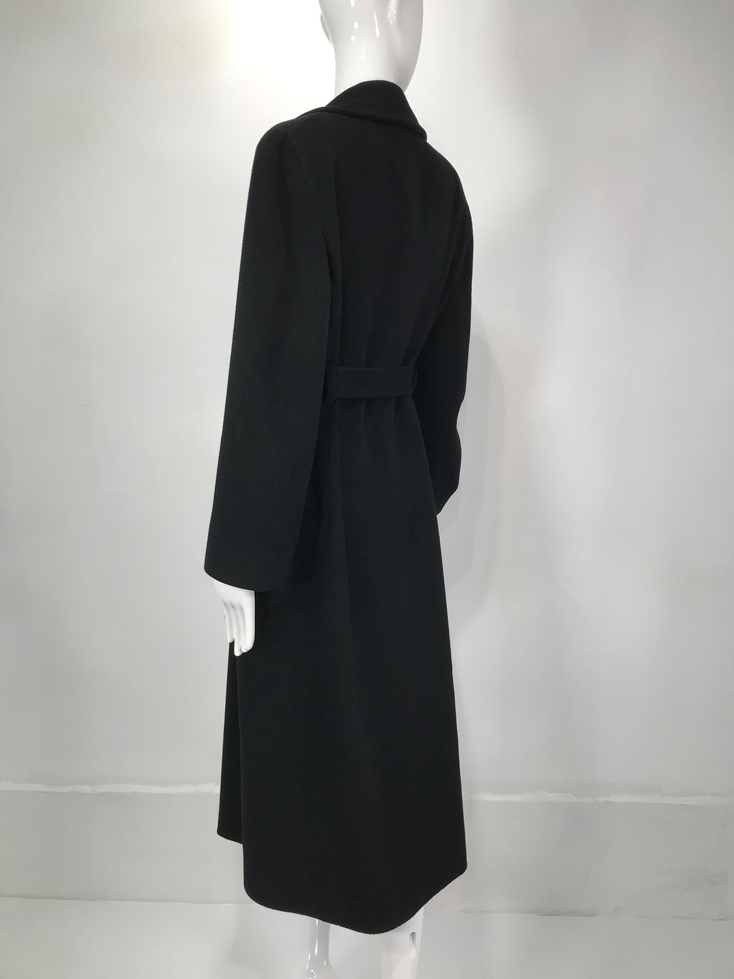 Donna Karan Black Cashmere Wrap Coat 10 1