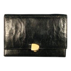 Donna Karan Portafoglio in pelle nera e oro