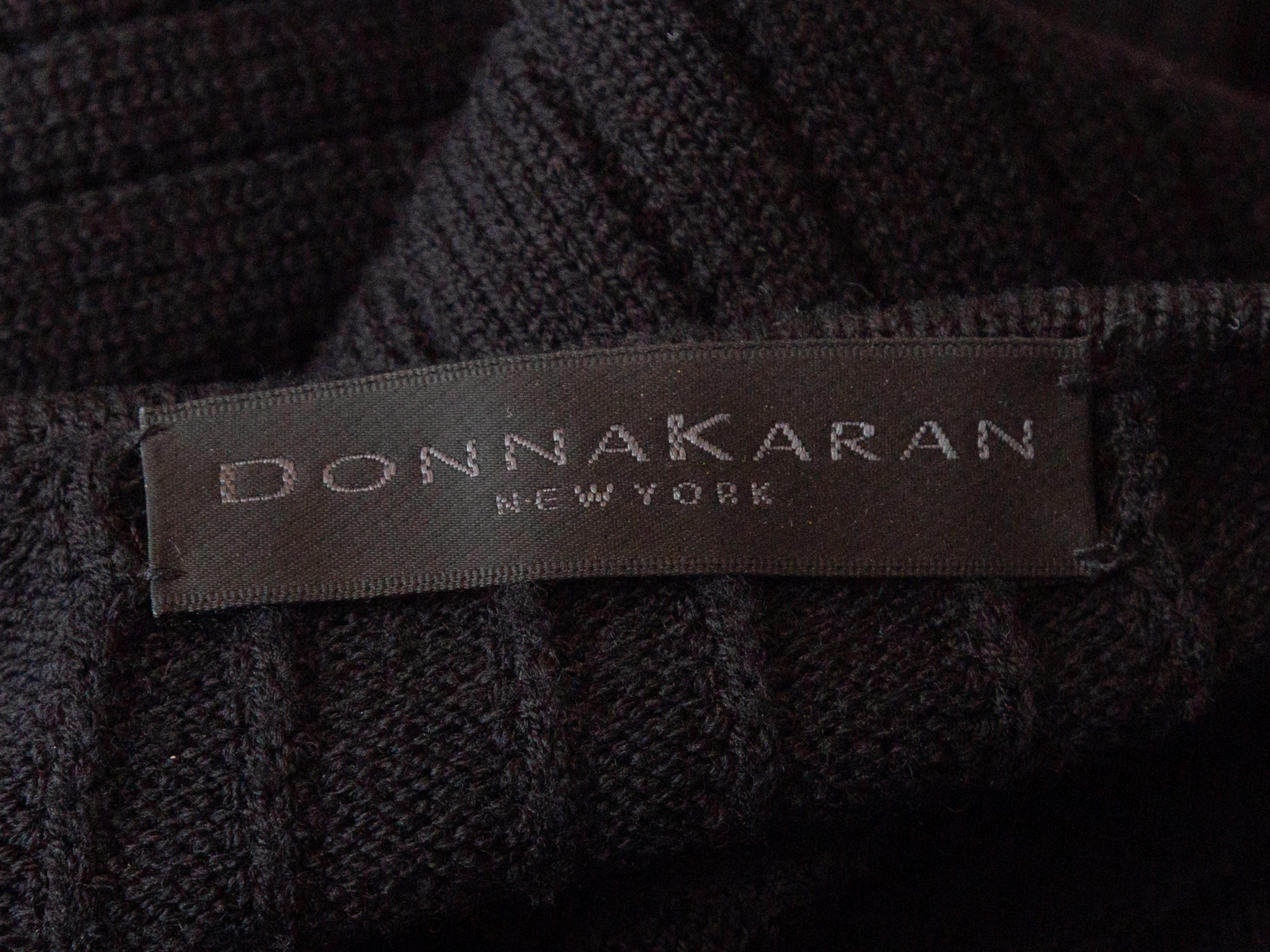 Women's Donna Karan Black Ponyhair & Rib Knit Jacket