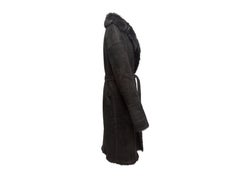 Donna Karan Black Shearling Coat