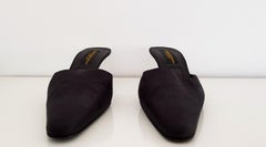 Donna Karan Black Silk Heels. New. Size 9 1/2 (US)