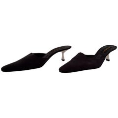 Donna Karan Black Silk Heels. New. Size 9 1/2 (US)
