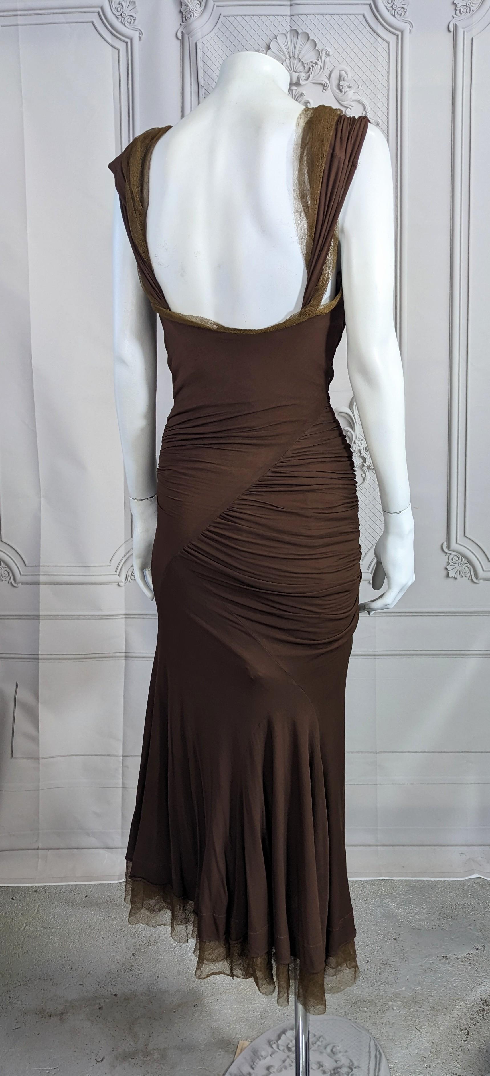 Donna Karan Collection Sexy Draped Jersey Dress For Sale 6