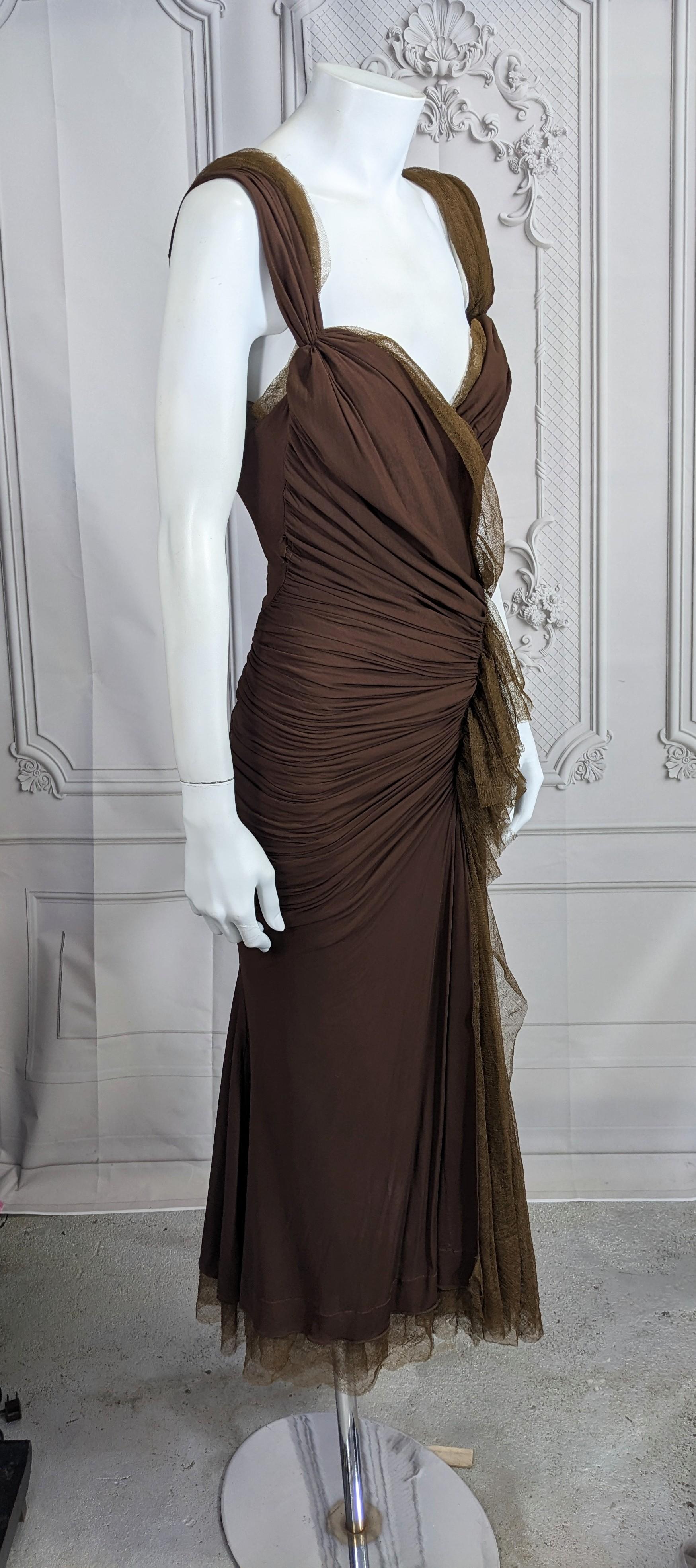 Donna Karan Collection Sexy Draped Jersey Dress For Sale 8
