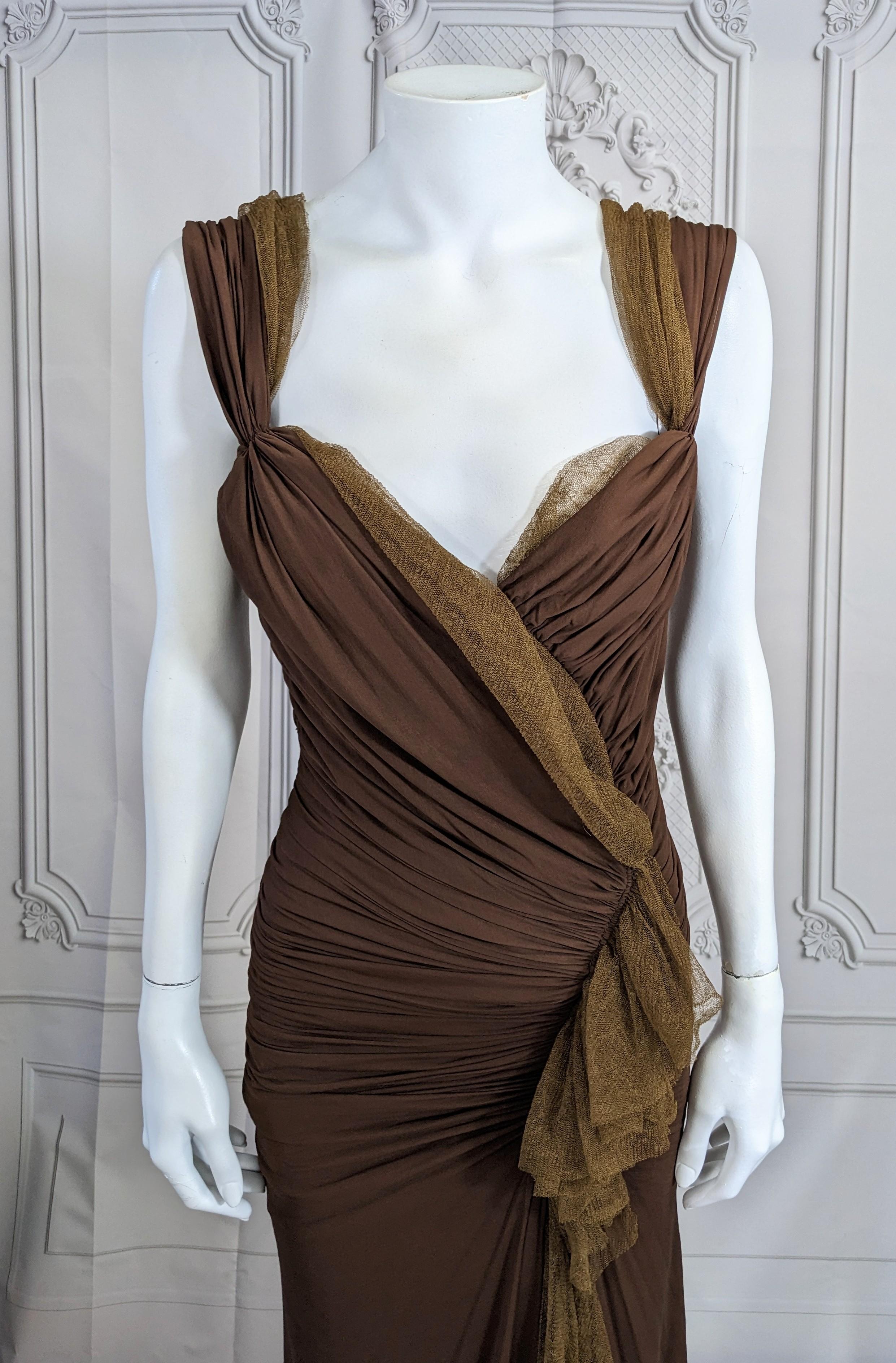 Donna Karan Collection Sexy Draped Jersey Dress In Good Condition For Sale In New York, NY