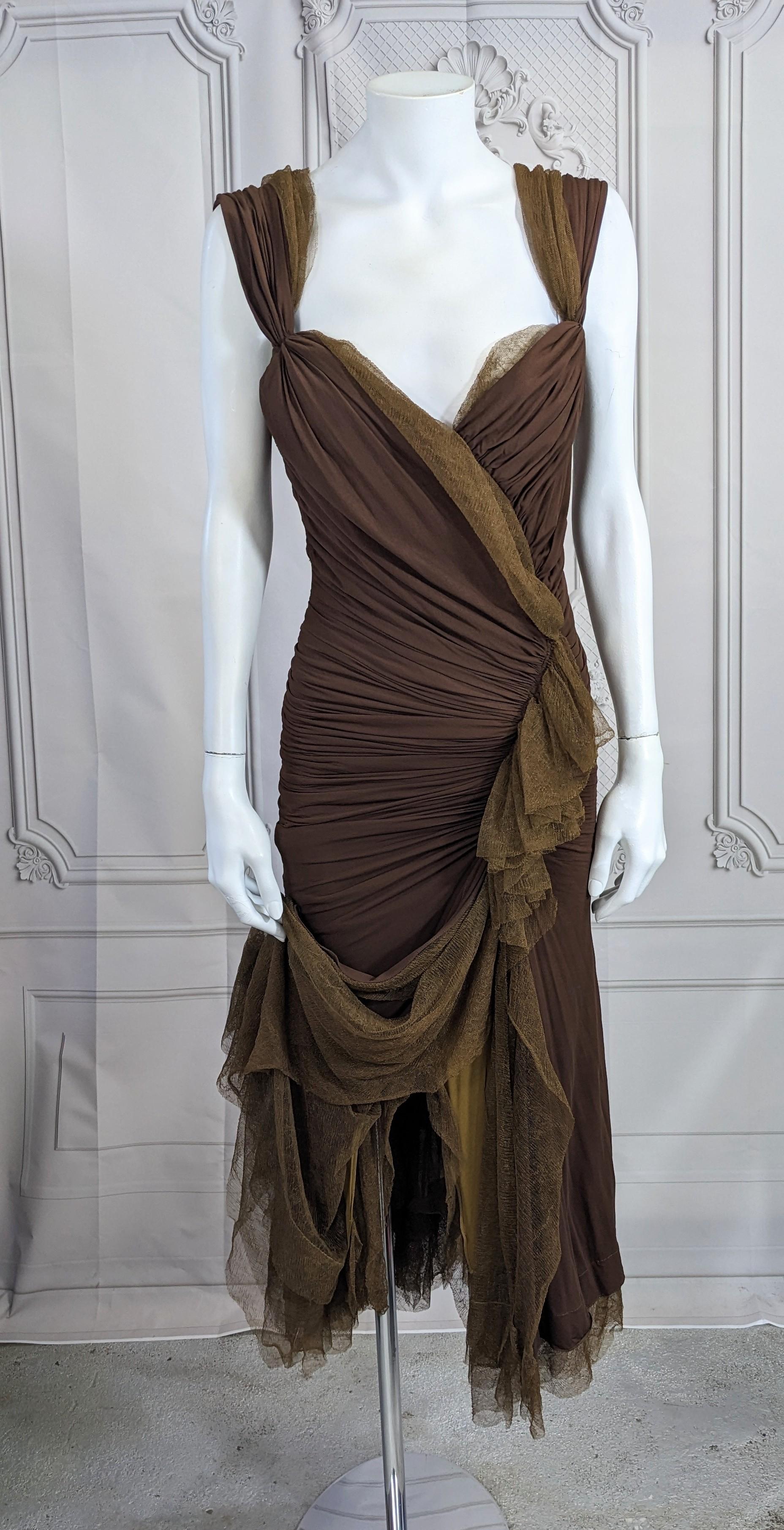 Donna Karan Collection Sexy Draped Jersey Dress For Sale 1