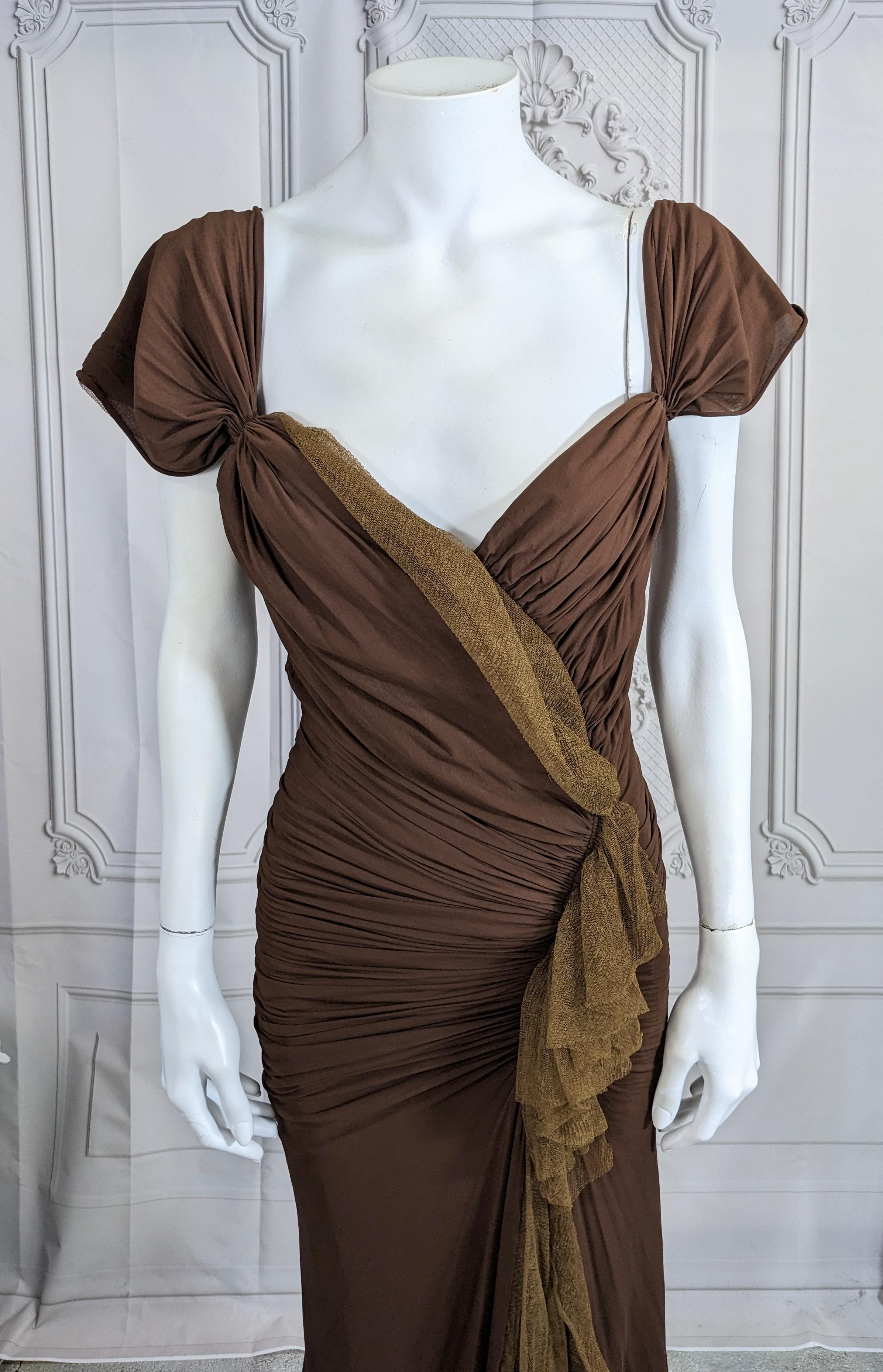 Donna Karan Collection Sexy Draped Jersey Dress For Sale 2
